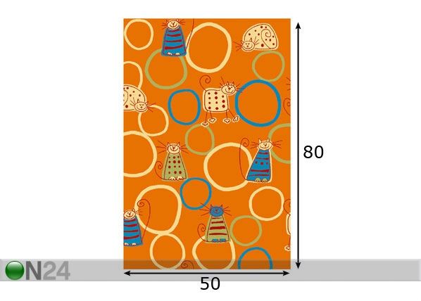 Lastevaip Feline oranž 50x80 cm mõõdud