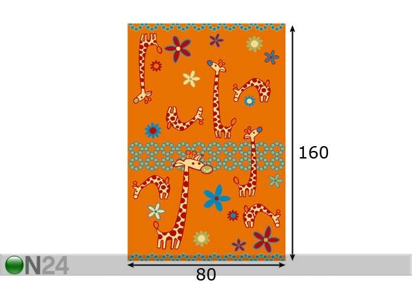 Lastevaip Giraffe 80x160 cm mõõdud
