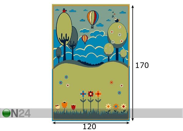 Lastevaip Karin 120x170 cm mõõdud