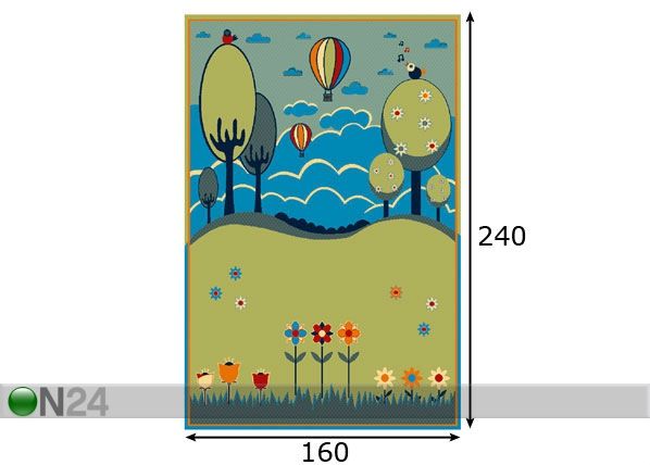 Lastevaip Karin 160x240 cm mõõdud