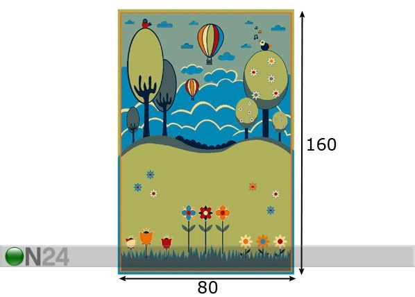 Lastevaip Karin 80x160 cm mõõdud