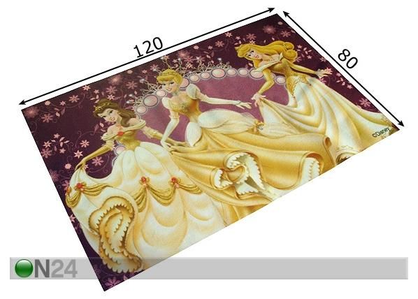 Lastevaip Printsessid 80x120 cm mõõdud