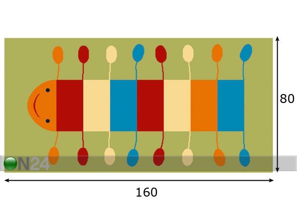 Lastevaip Stonoga F 80x160 cm mõõdud