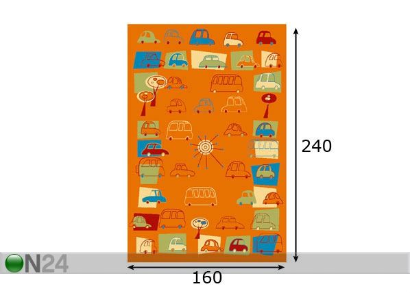 Lastevaip Traffic 160x240 cm mõõdud