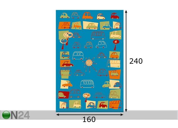 Lastevaip Traffic 160x240 cm mõõdud
