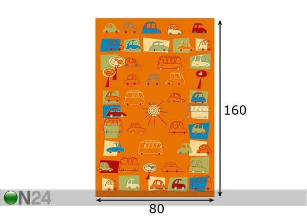 Lastevaip Traffic 80x160 cm mõõdud