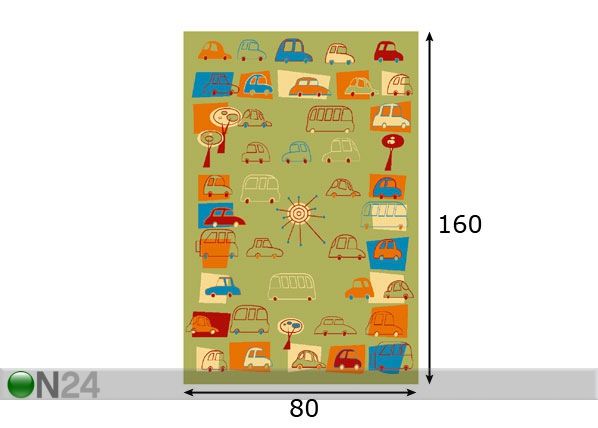 Lastevaip Traffic 80x160 cm mõõdud