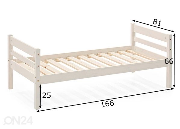 Lastevoodi 75x160 cm mõõdud