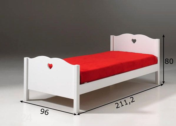 Lastevoodi Amori 90x200 cm mõõdud