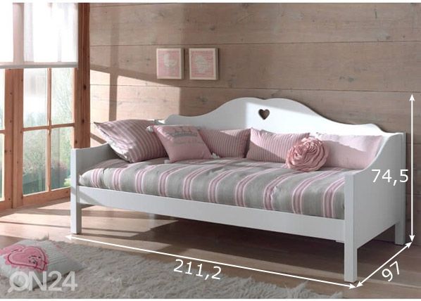 Lastevoodi Amori 90x200 cm mõõdud