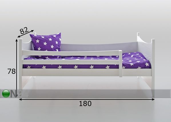 Lastevoodi Buddy Junior 75x170 cm mõõdud
