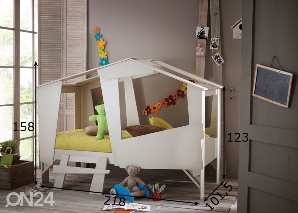 Lastevoodi Cabane 90x200 cm mõõdud