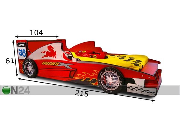 Lastevoodi GB-Formula 93x190 cm mõõdud
