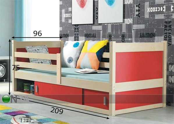 Lastevoodi komplekt 90x200 cm mõõdud