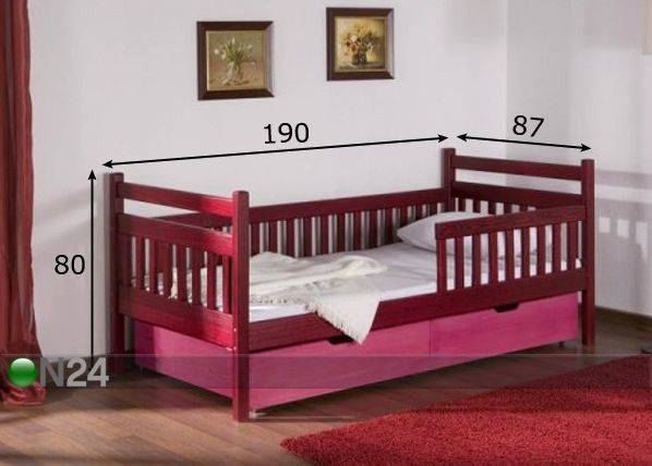 Lastevoodi komplekt Alissa 80x180 cm mõõdud