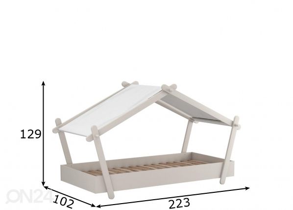Lastevoodi Lodge 90x200 cm mõõdud