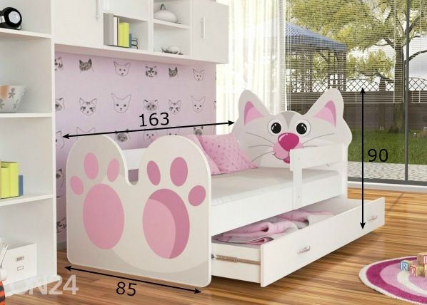 Lastevoodi + madrats 80x160 cm mõõdud