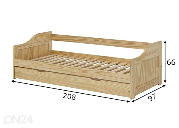 Lastevoodi Tom 90x200 cm mõõdud