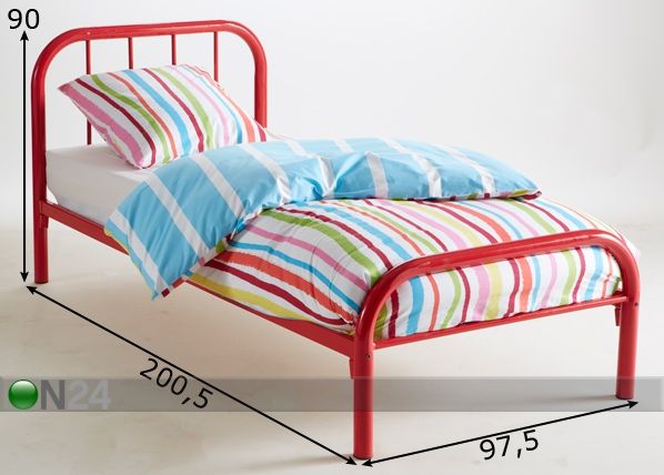 Lastevoodi Wing 90x190 cm mõõdud