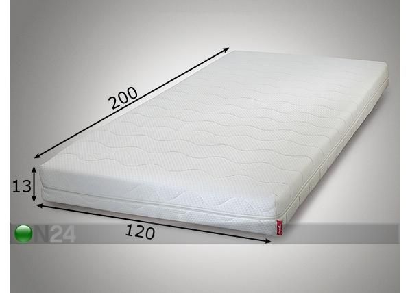 Latex madrats 120x200 cm mõõdud