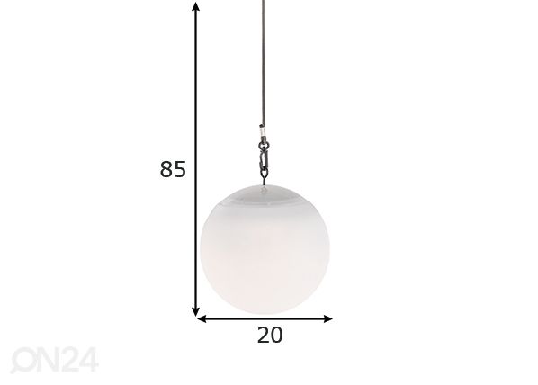 Laua-/laelamp Garden LED mõõdud