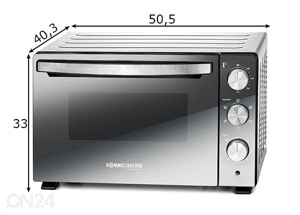 Lauaahi Rommelsbacher BGS1500 mõõdud