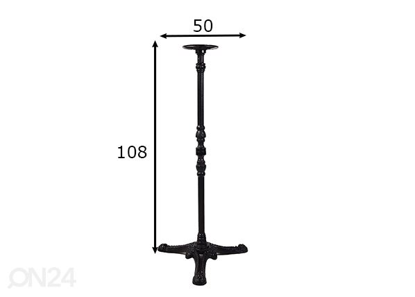 Lauajalg h108 cm, must mõõdud
