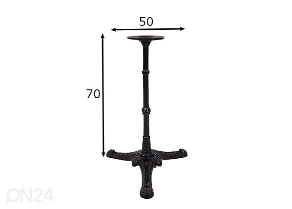 Lauajalg h70 cm, must mõõdud