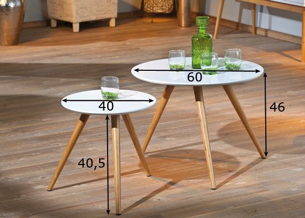 Lauakomplekt Phillis, 2 tk mõõdud