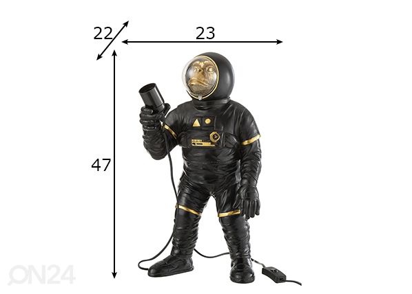 Laualamp Astro mõõdud