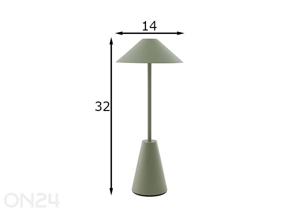 Laualamp Cannes 32, laetav mõõdud