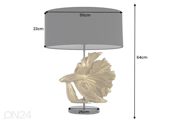 Laualamp Crowntail mõõdud