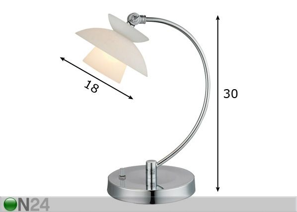 Laualamp Dallas Ø 18 cm mõõdud