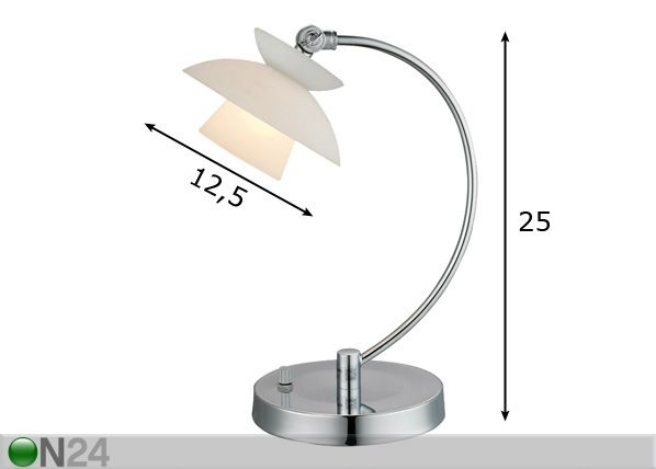 Laualamp Dallas Mini Ø 12,5 cm mõõdud