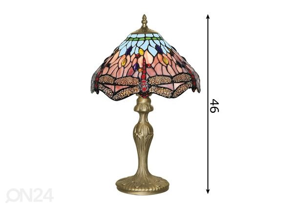Laualamp Dragonfly Tiffany mõõdud