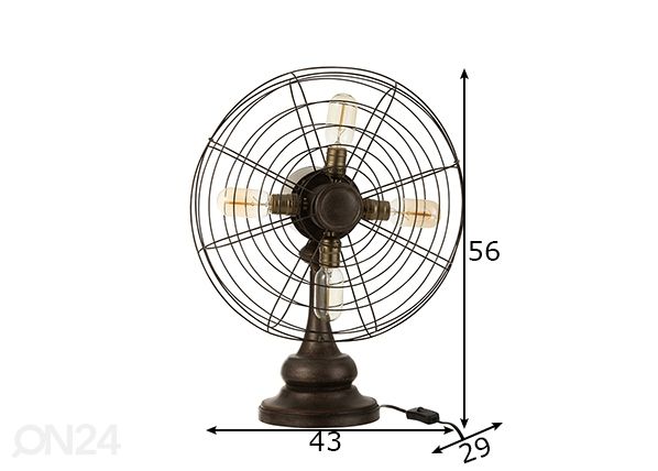 Laualamp Fan mõõdud