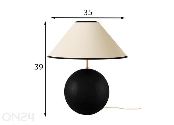 Laualamp Iris 35, must mõõdud