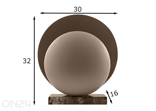 Laualamp Orbit mõõdud