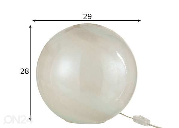 Laualamp Pearl mõõdud