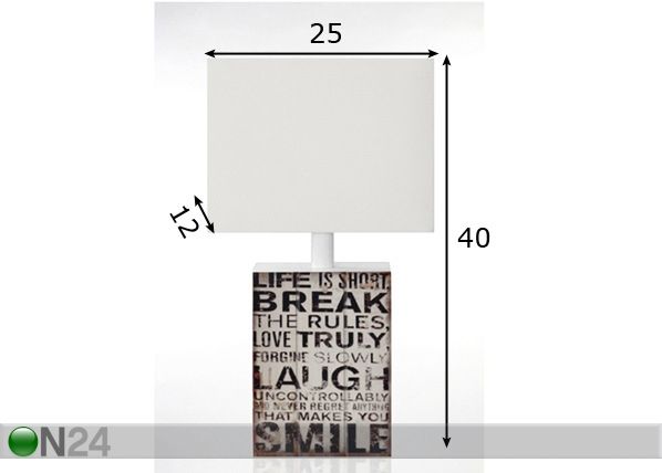 Laualamp Print mõõdud
