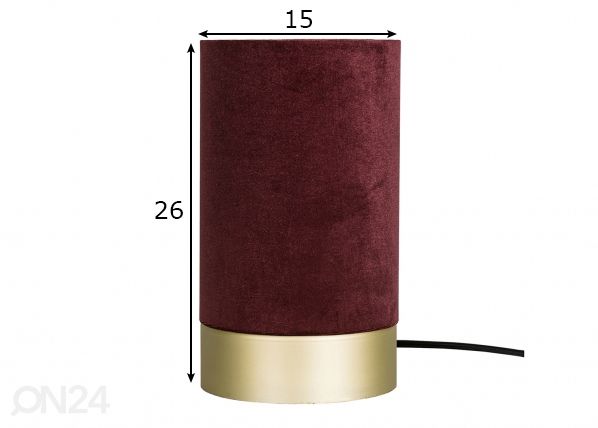 Laualamp Velvet mõõdud