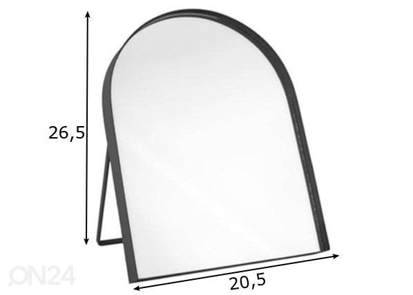 Lauapeegel Vogue Arched, must mõõdud