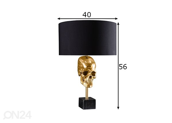 Lauavalgusti Skull mõõdud