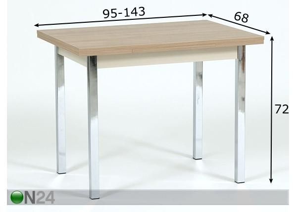 Laud Hermes 95-143cm mõõdud
