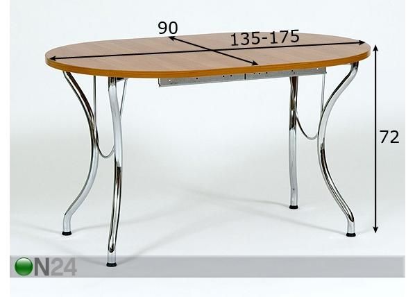 Laud Nestor 175cm mõõdud