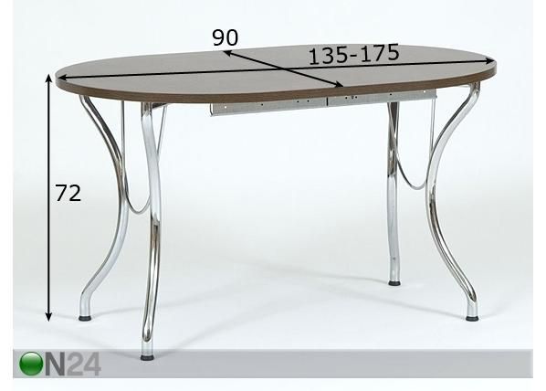 Laud Nestor 175cm mõõdud