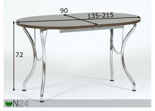 Laud Nestor 215cm mõõdud