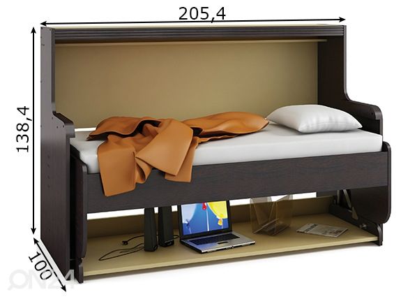 Laud-voodi 90x190 cm mõõdud
