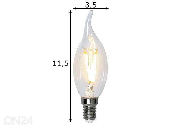 LED elektripirn E14, 1,5W mõõdud