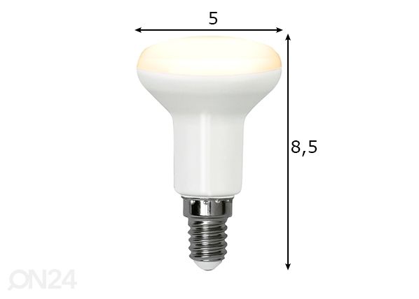 LED elektripirn E14, 4.2W mõõdud